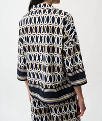 Joseph Ribkoff - Geometric 3/4 Sleeves Top