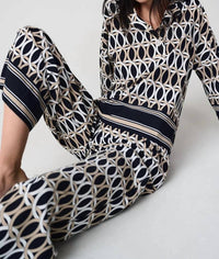 Joseph Ribkoff - Geometric 3/4 Sleeves Top