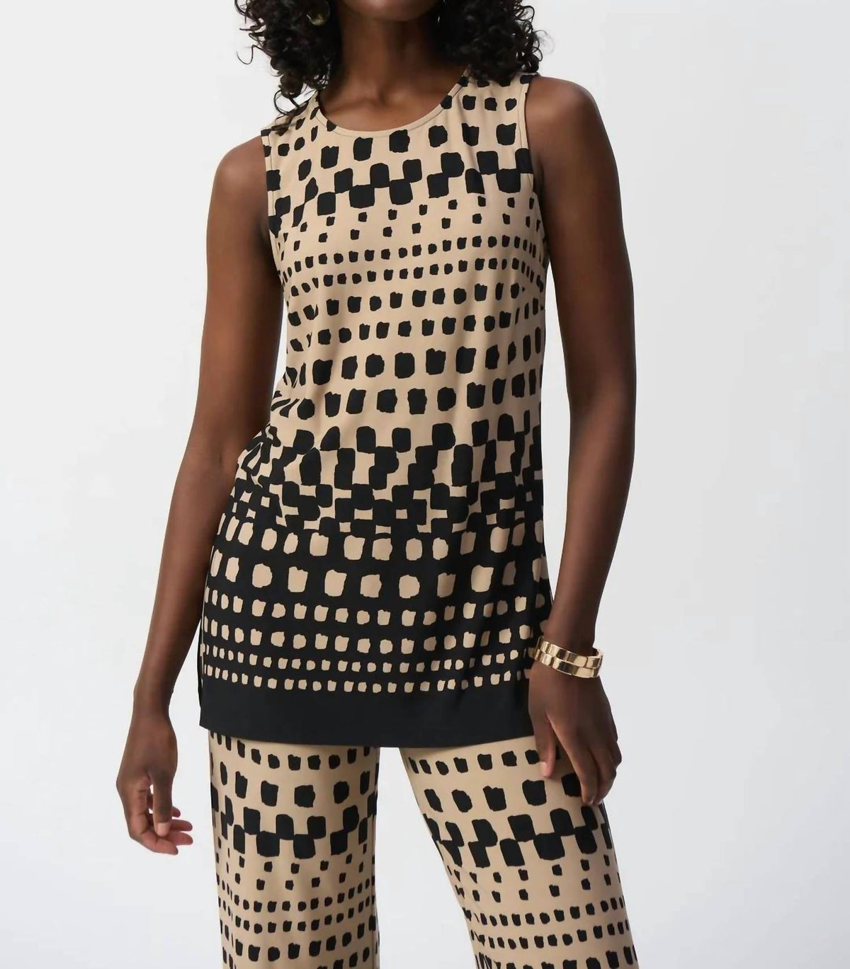 Joseph Ribkoff - Geometric Crew Neck Pullover