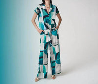 Joseph Ribkoff - Geometric Front Tie Boxy Top