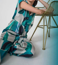 Joseph Ribkoff - Geometric Front Tie Boxy Top