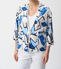 Joseph Ribkoff - Geometric Print Crinkled Jacket