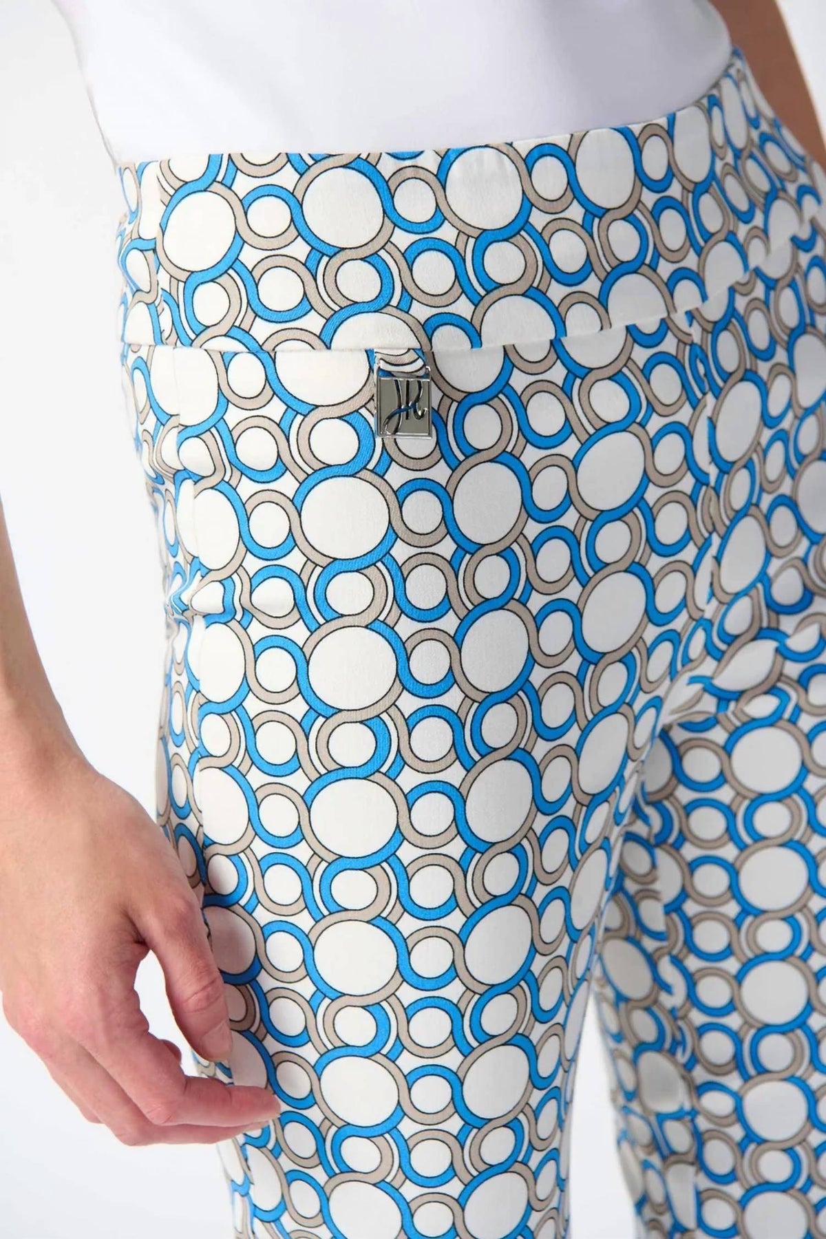 Joseph Ribkoff - Geometric Print Crop Pants