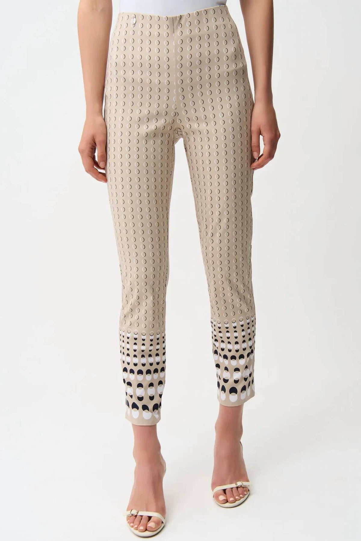 Joseph Ribkoff - Geometric Print Straight Ankle Pants