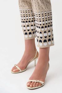 Joseph Ribkoff - Geometric Print Straight Ankle Pants