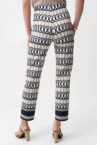 Joseph Ribkoff - Geometric Print Straight Ankle Pants