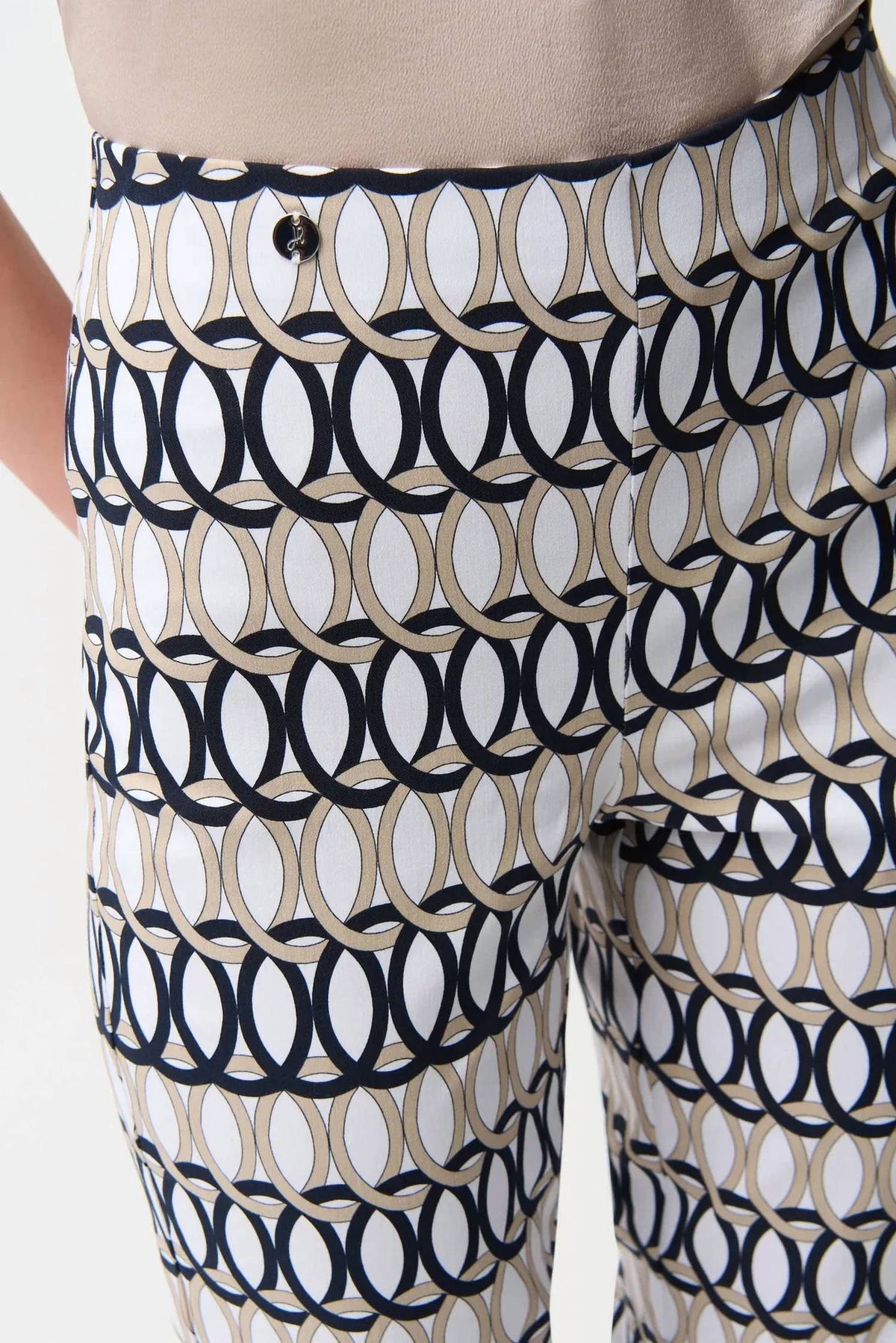 Joseph Ribkoff - Geometric Print Straight Ankle Pants