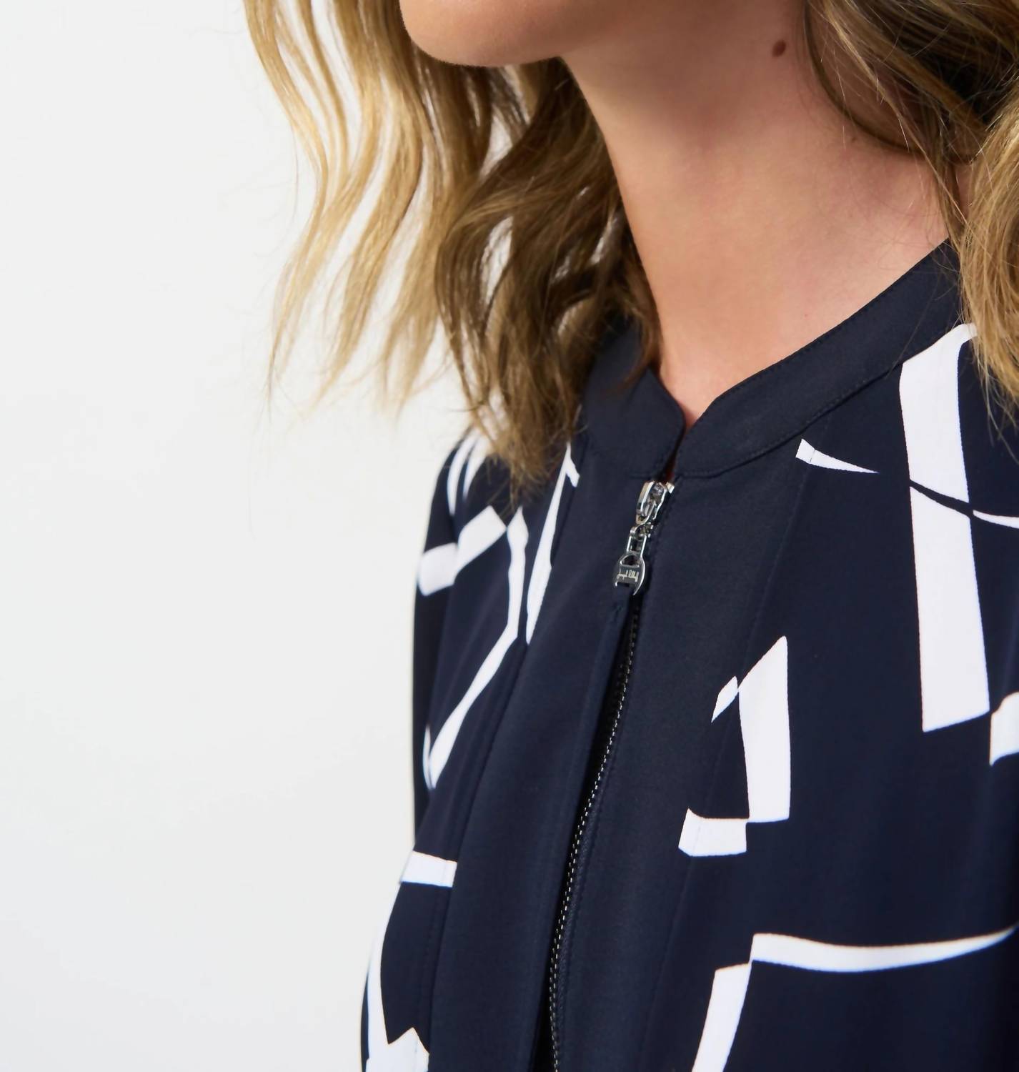 Joseph Ribkoff - Geometric Shift Dress - blue - clothing - dresses