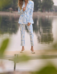 Joseph Ribkoff - Geometric Straight Pull-on Pants