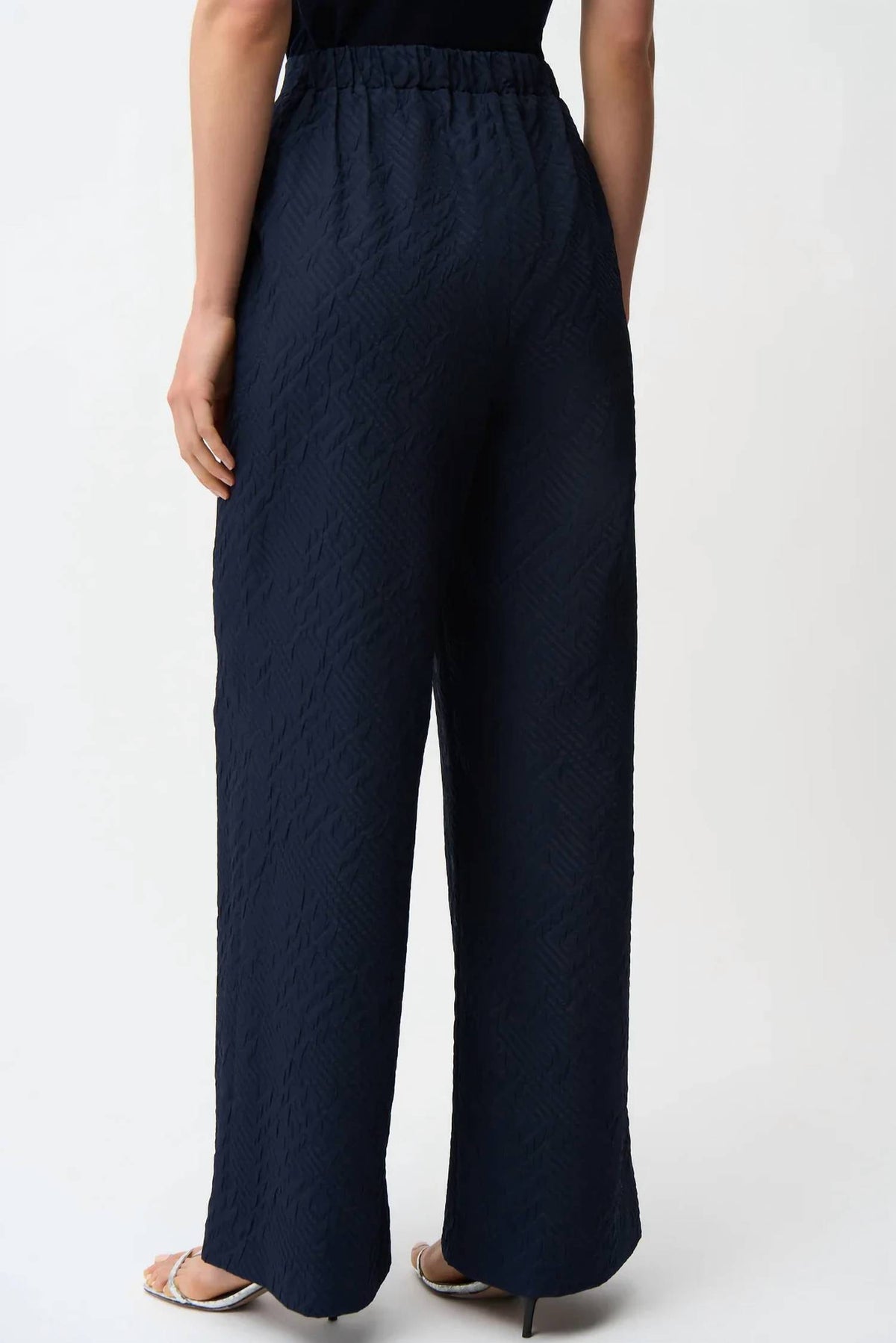 Joseph Ribkoff - Geometric Textured Pull-on Wide Leg Pants