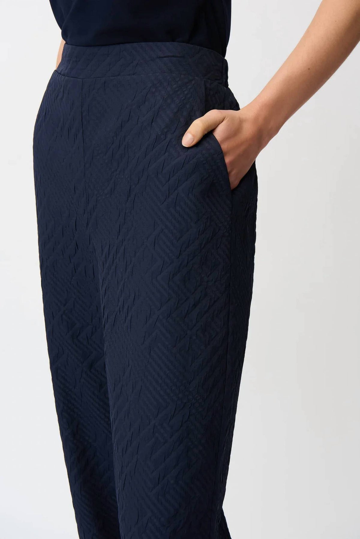 Joseph Ribkoff - Geometric Textured Pull-on Wide Leg Pants