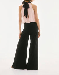 Joseph Ribkoff - Halter Blouson Top Flared Jumpsuit - clothing - jumpsuits - pants