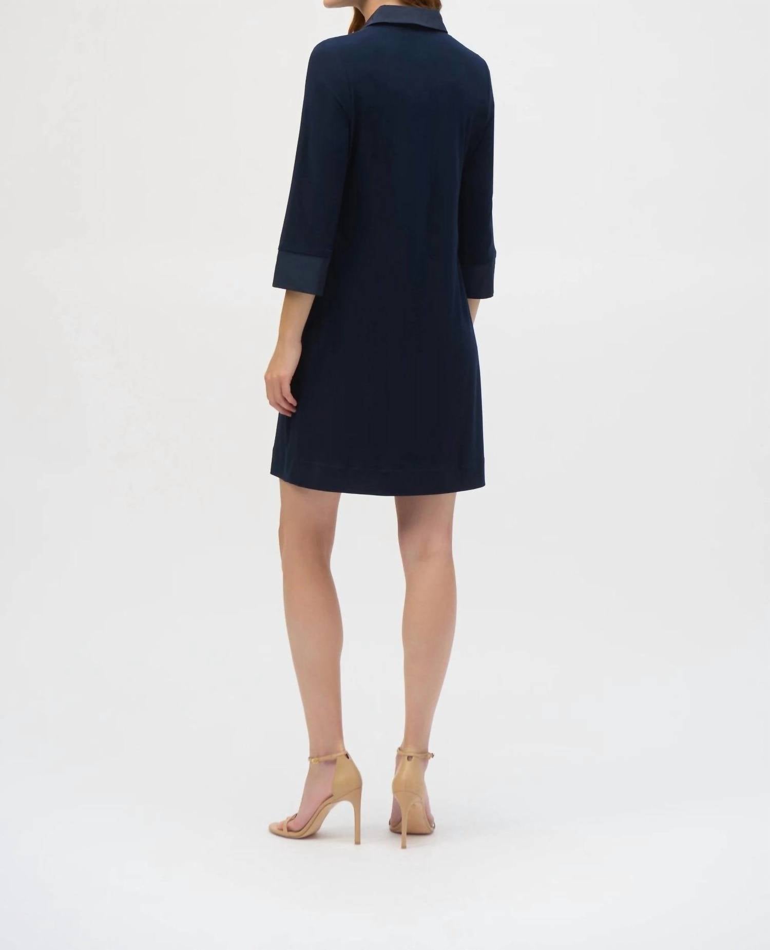 Joseph Ribkoff - Knee - length Shift Dress - blue - clothing - dresses