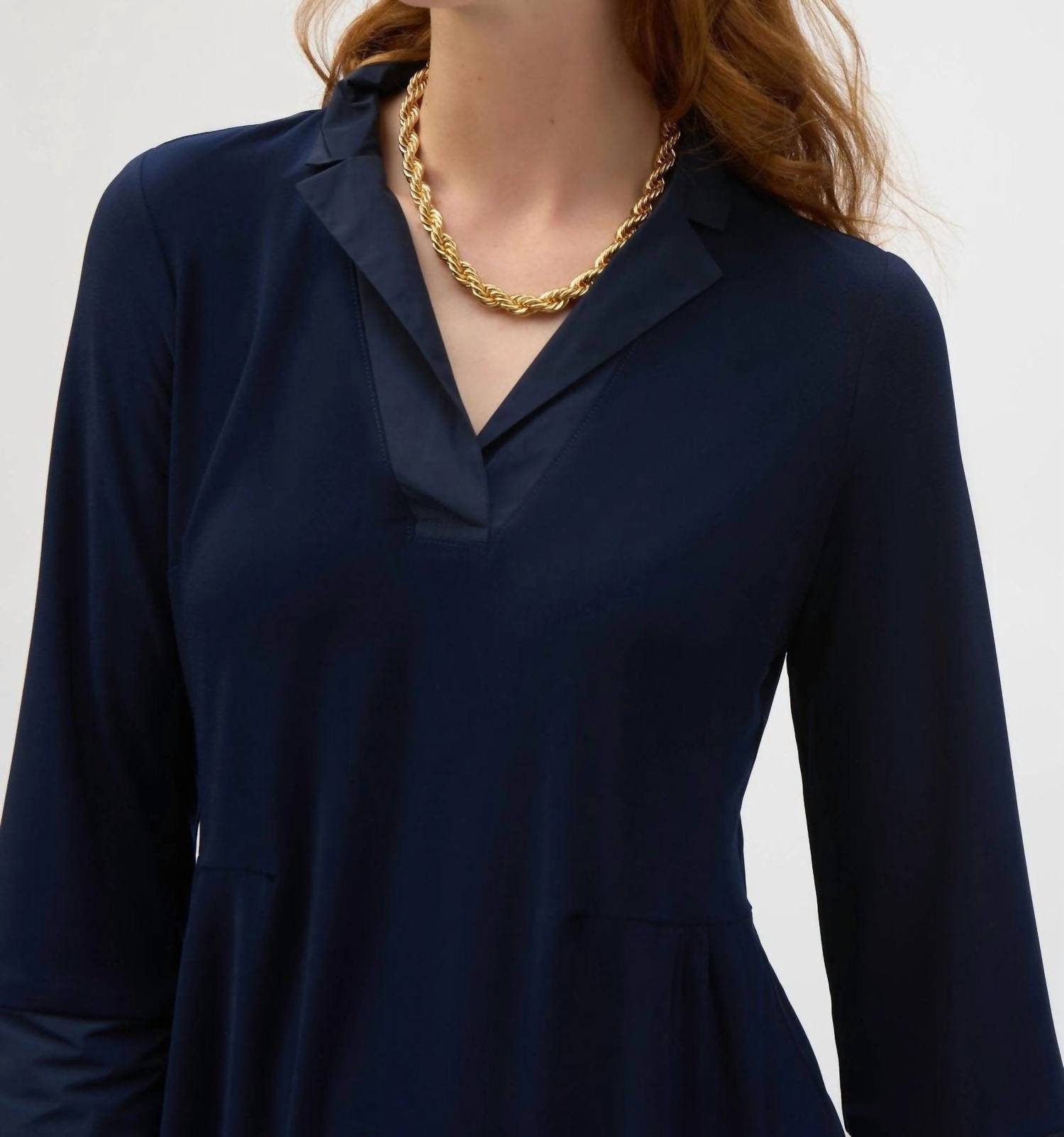 Joseph Ribkoff - Knee - length Shift Dress - blue - clothing - dresses