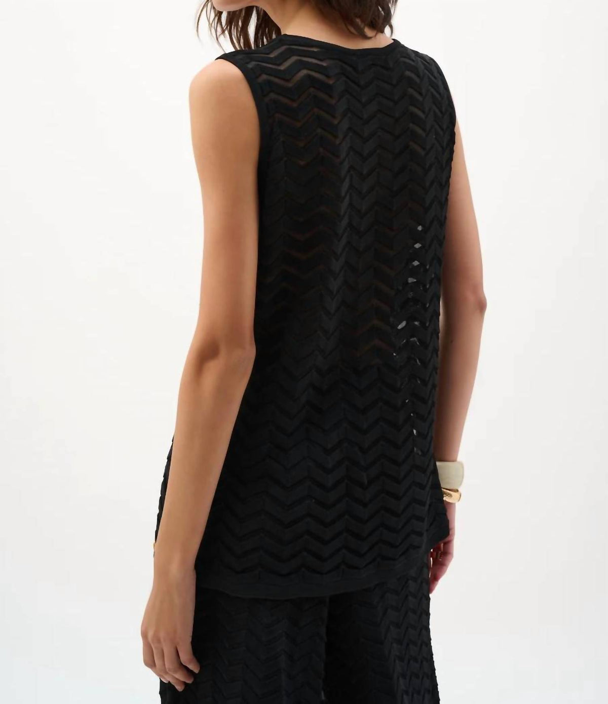 Joseph Ribkoff - Knit Chevron Stitch Relaxed Tunic Top