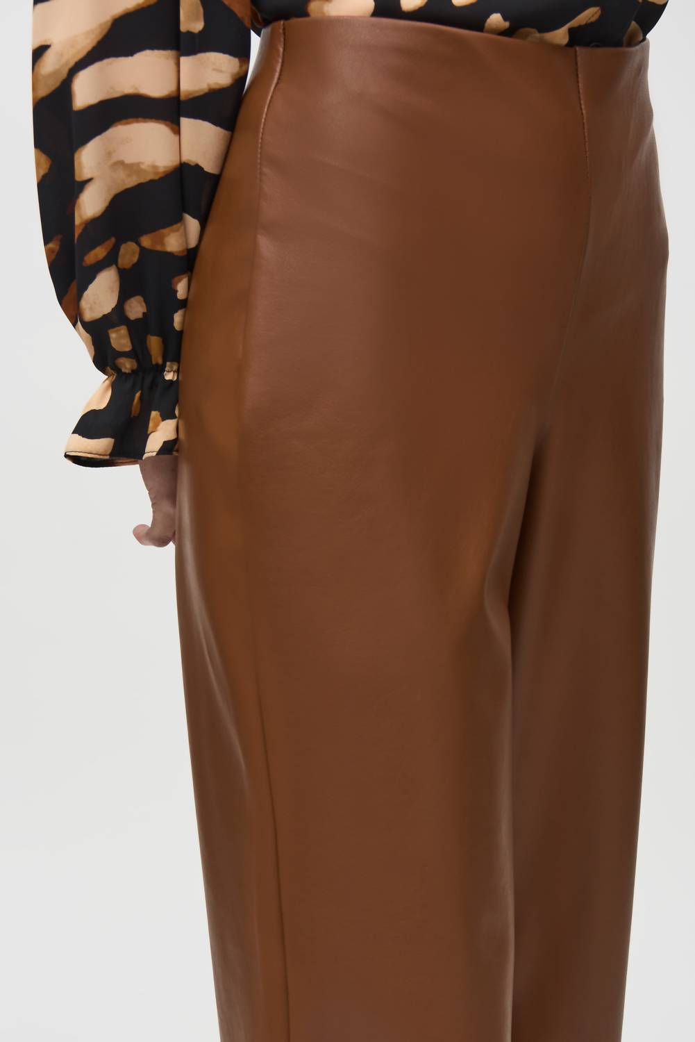 Joseph Ribkoff - Leatherette Wide-leg Pull-on Pants