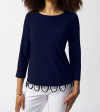 Joseph Ribkoff - Loop Detail Fitted Top