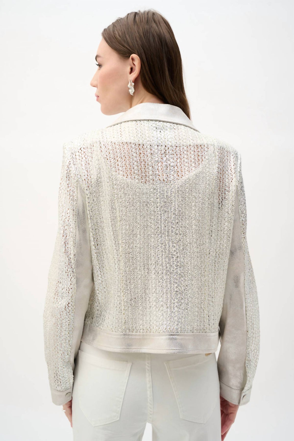 Joseph Ribkoff - Metallic Mesh Jacket