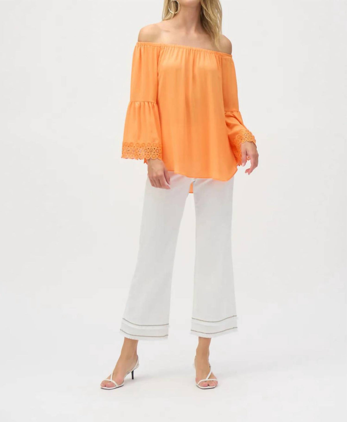 Joseph Ribkoff - Off-shoulder Georgette Flared Top