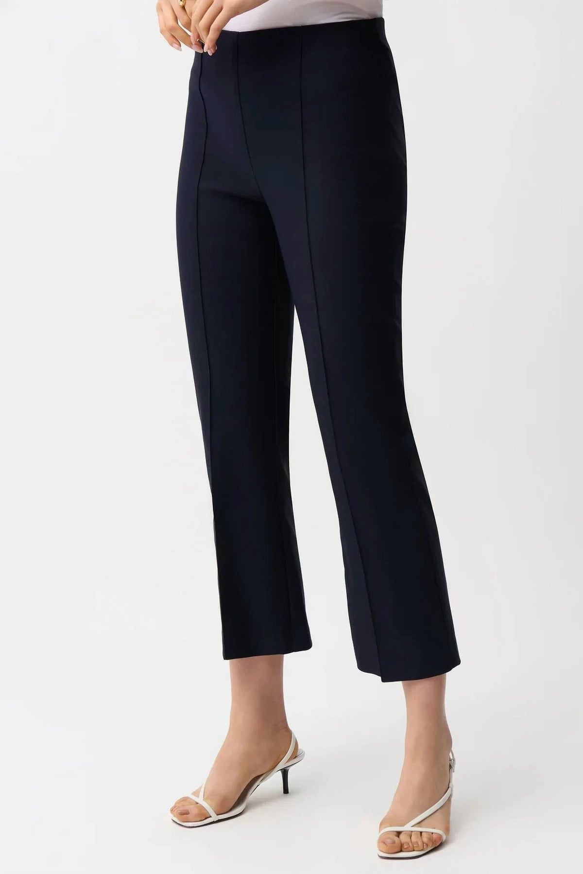 Joseph Ribkoff - Pintuck Pull-on Crop Flared Pants