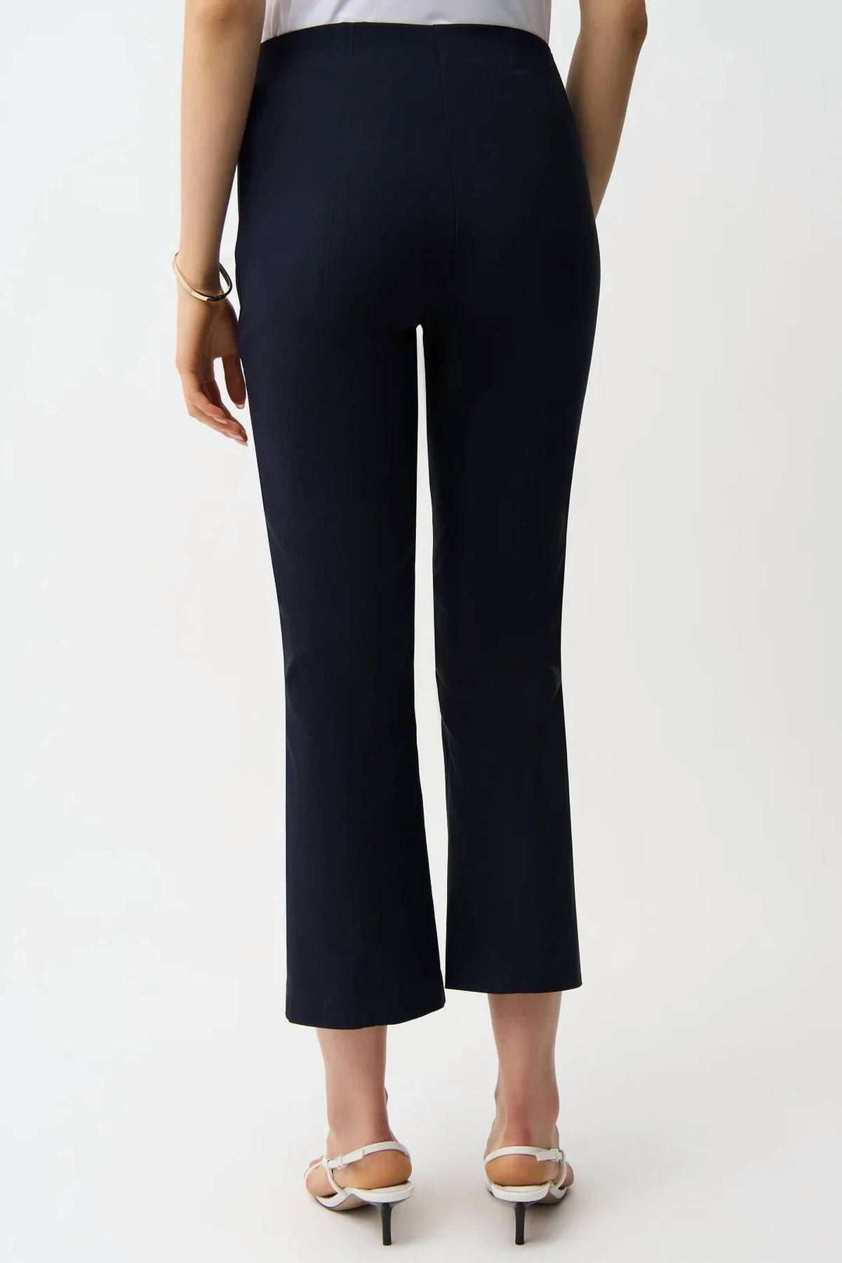 Joseph Ribkoff - Pintuck Pull-on Crop Flared Pants