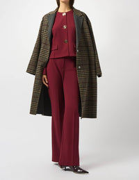 Joseph Ribkoff - Plaid Long Overcoat