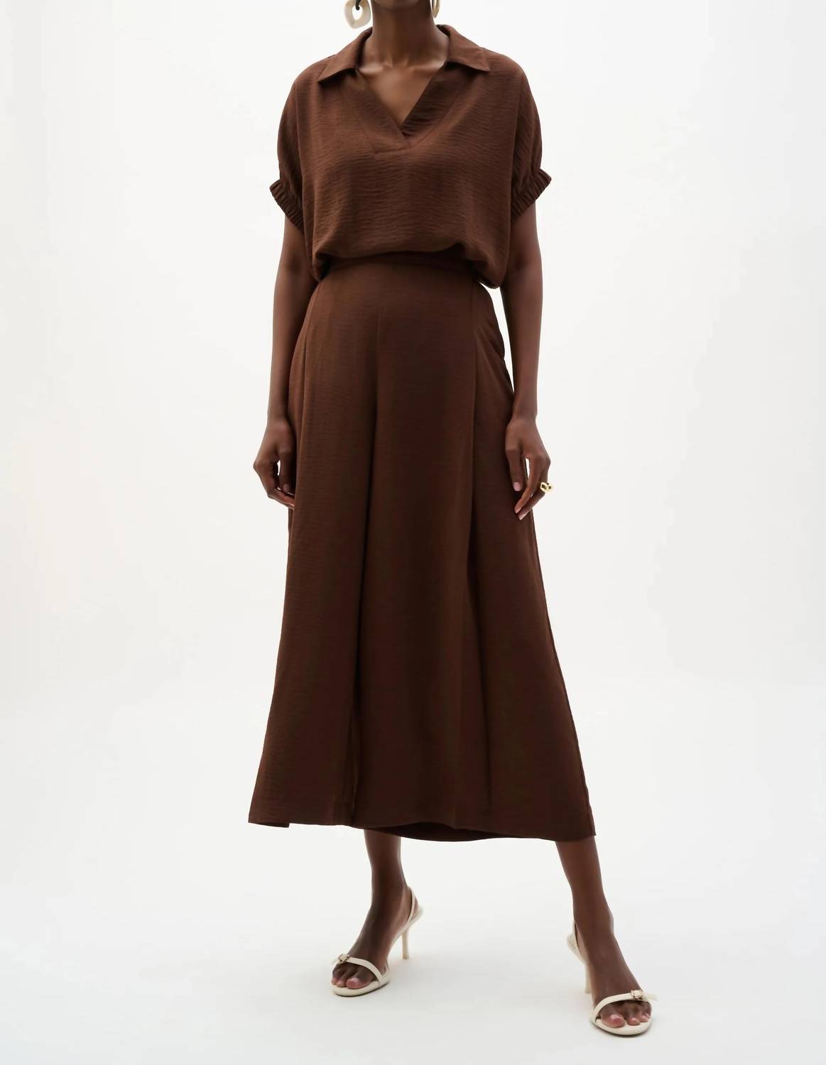 Joseph Ribkoff - Pleated Front Pull-on Culotte Pants