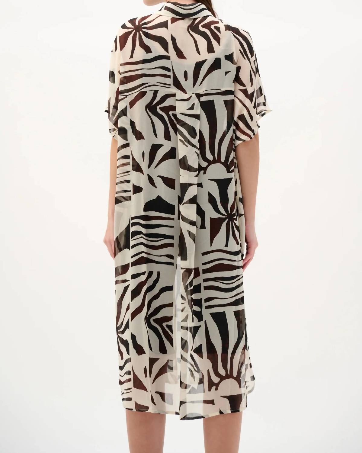 Joseph Ribkoff - Printed Chiffon Longline Blouse