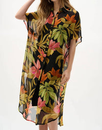 Joseph Ribkoff - Printed Chiffon Longline Blouse