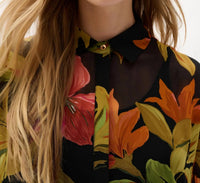 Joseph Ribkoff - Printed Chiffon Longline Blouse