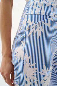 Joseph Ribkoff - Printed High Waist Pull On Bermuda Shorts