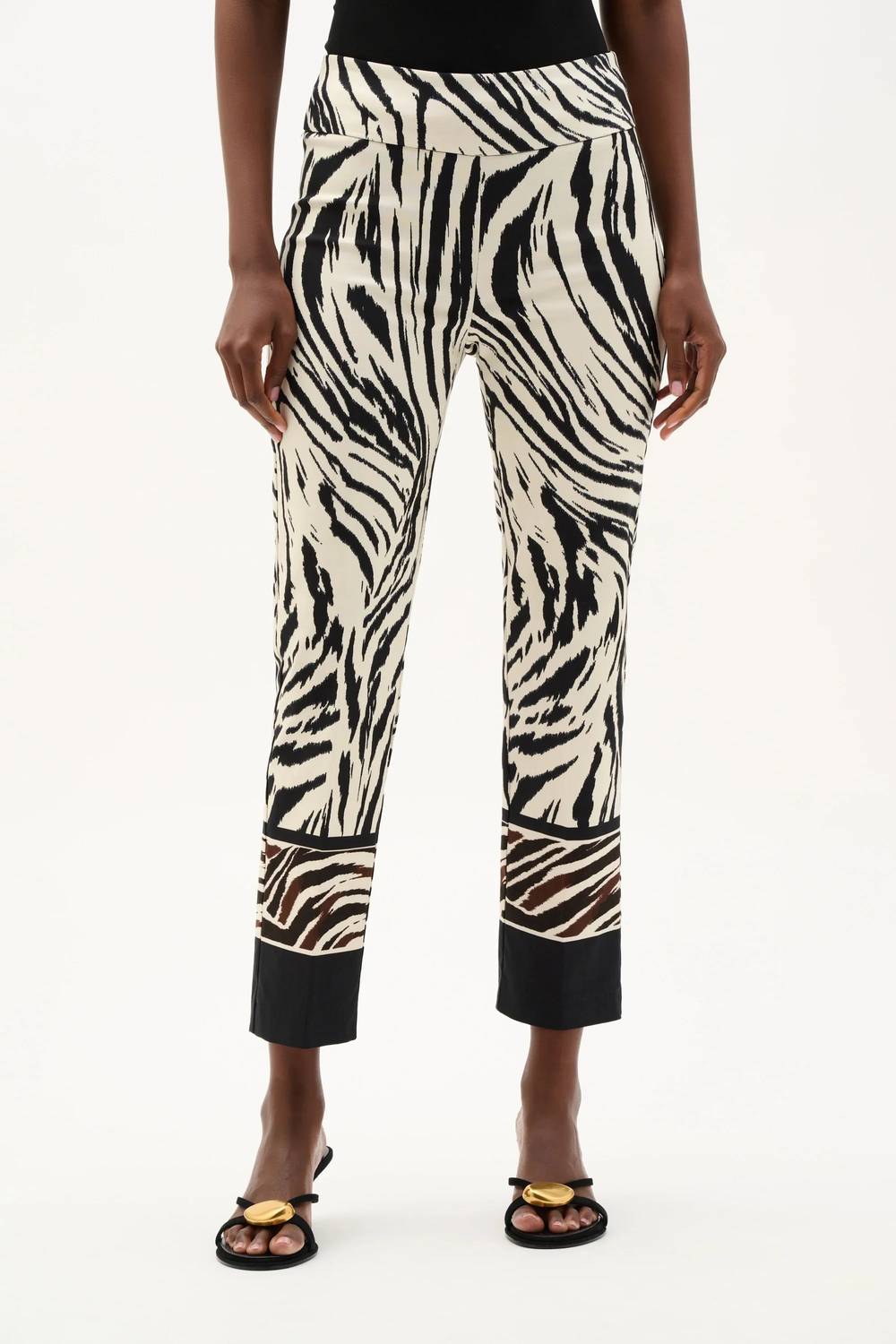 Joseph Ribkoff - Printed Pull-on Straight Cropped Pants