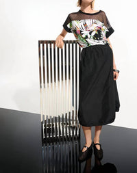 Joseph Ribkoff - Pull On Memory Midi Balloon Skirt
