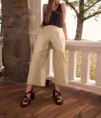 Joseph Ribkoff - Pull-on Poplin Culotte Pants