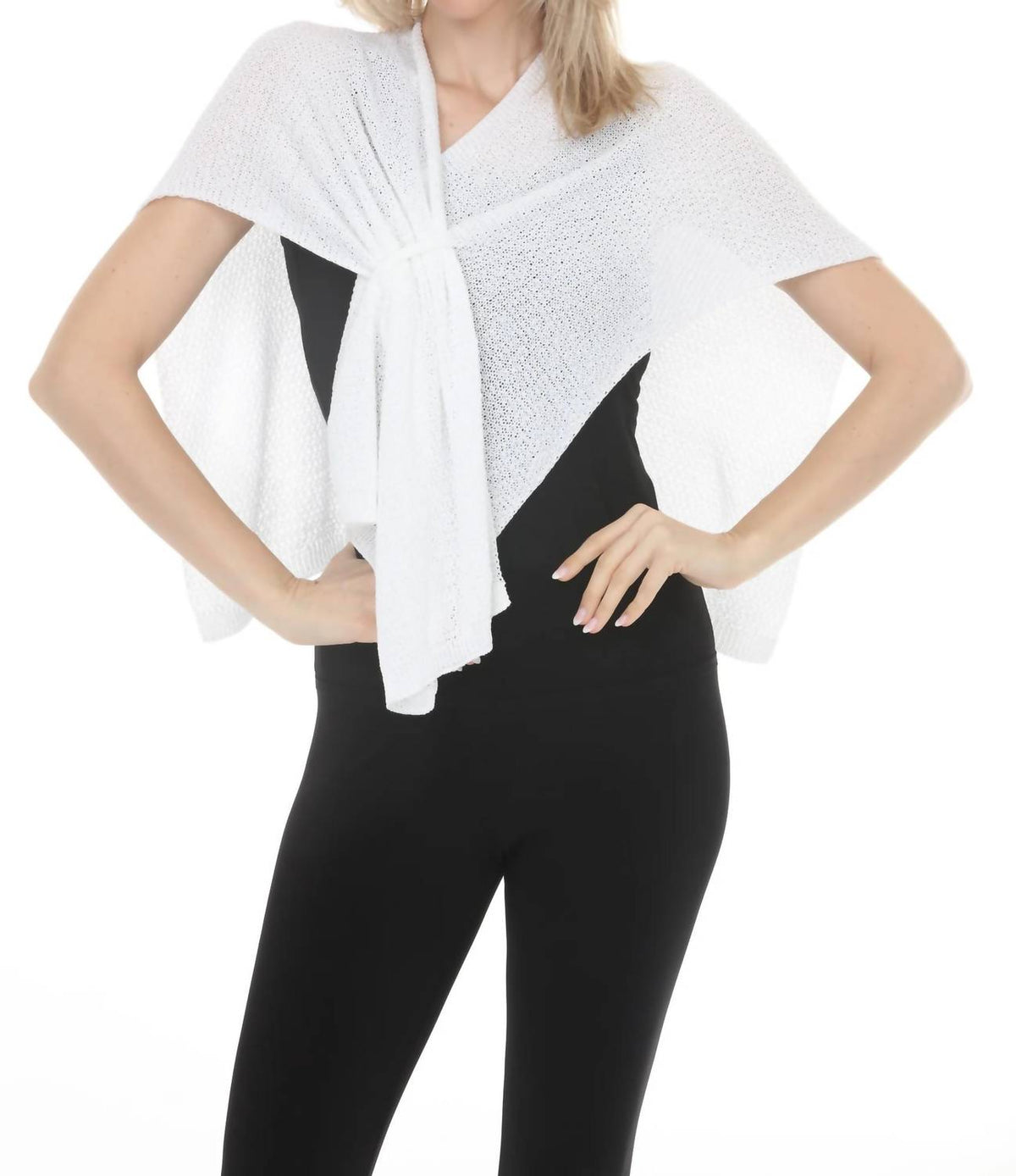 Joseph Ribkoff - Pull-through Knit Shawl Cover-up