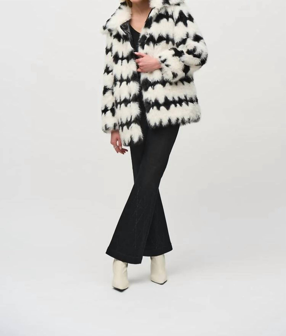 Joseph Ribkoff - Reversible Faux Fur Coat