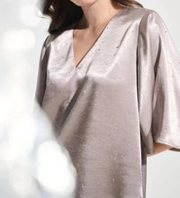 Joseph Ribkoff - Rhinestone Embellished Satin Blouse