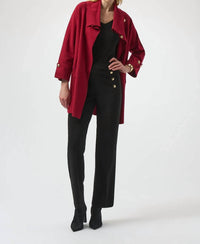 Joseph Ribkoff - Rivet Details Pull On Straight Pants