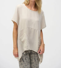 Joseph Ribkoff - Ruched Boxy Gauze Top