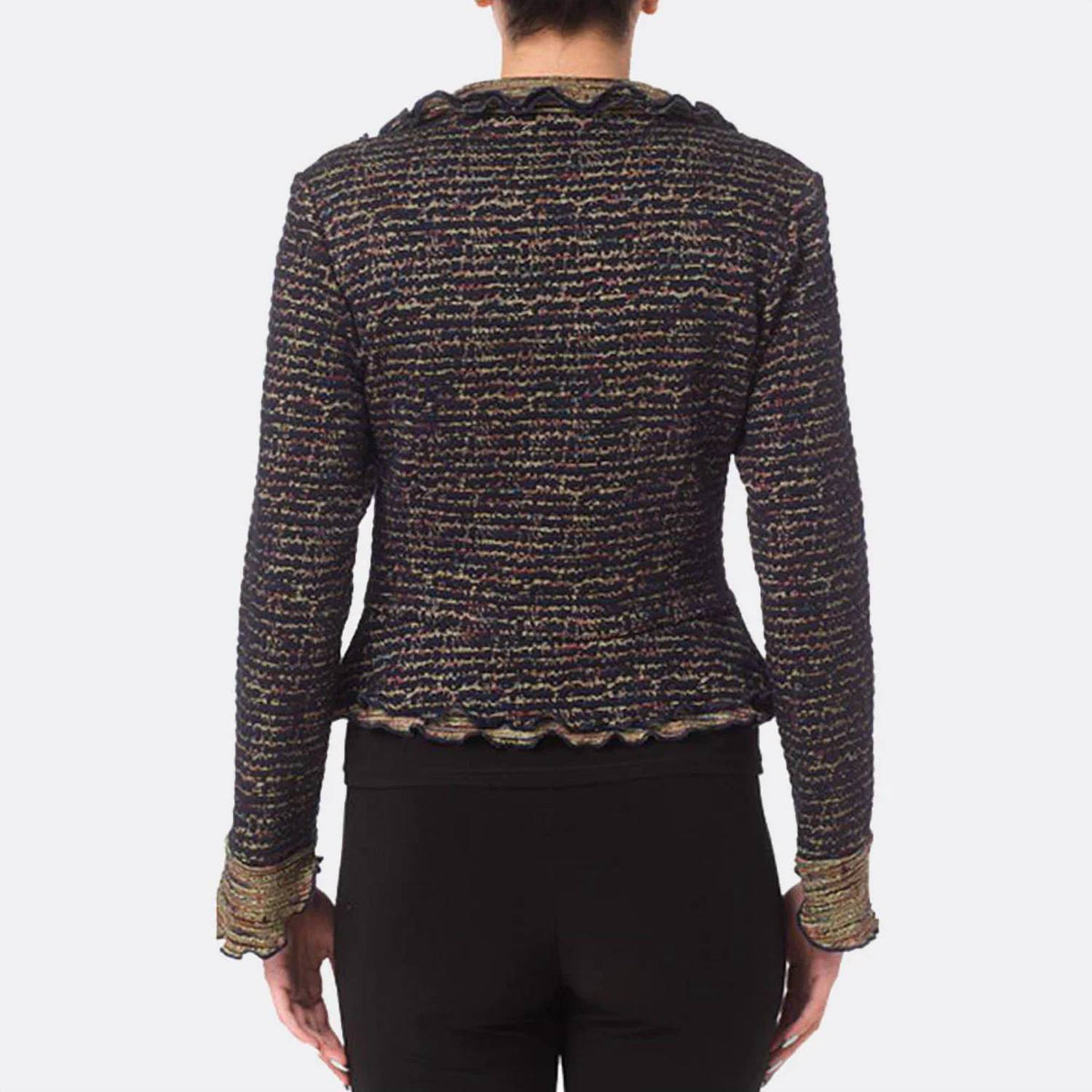Joseph Ribkoff - Ruffle Lapel Snap Jacket