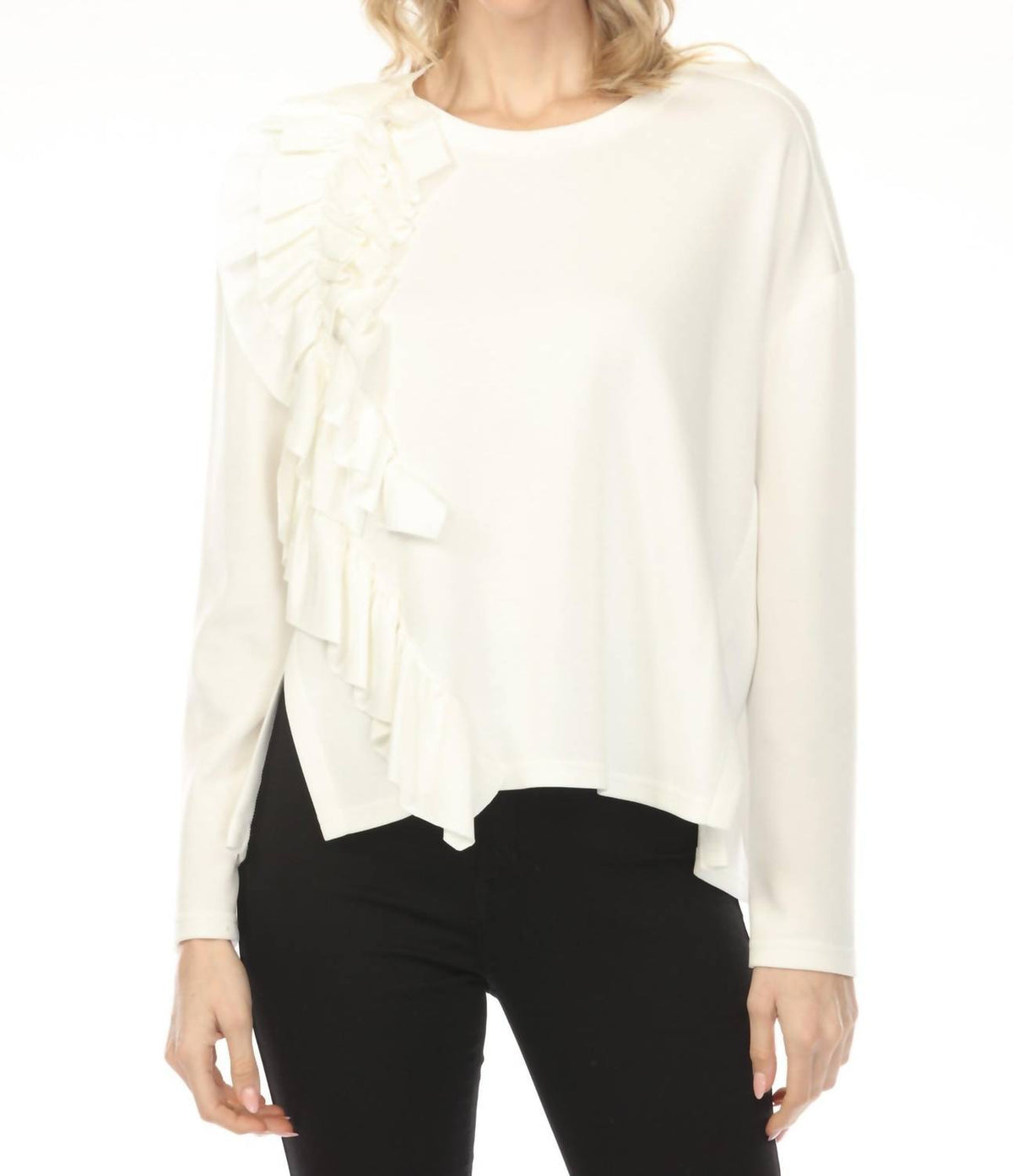 Joseph Ribkoff - Ruffled Long Sleeve Top
