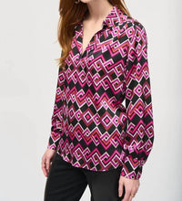 Joseph Ribkoff - Satin Geometric Print Top
