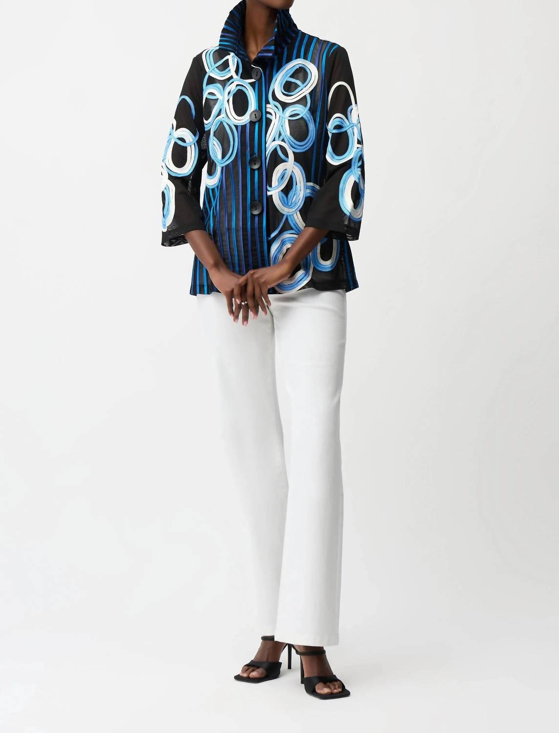 Joseph Ribkoff - Satin Soutache Mesh Jacket