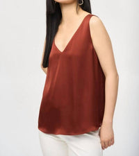 Joseph Ribkoff - Satin Straight Sleeveless Top