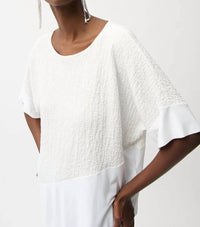 Joseph Ribkoff - Scoop Neck Asymmetric Tunic Top