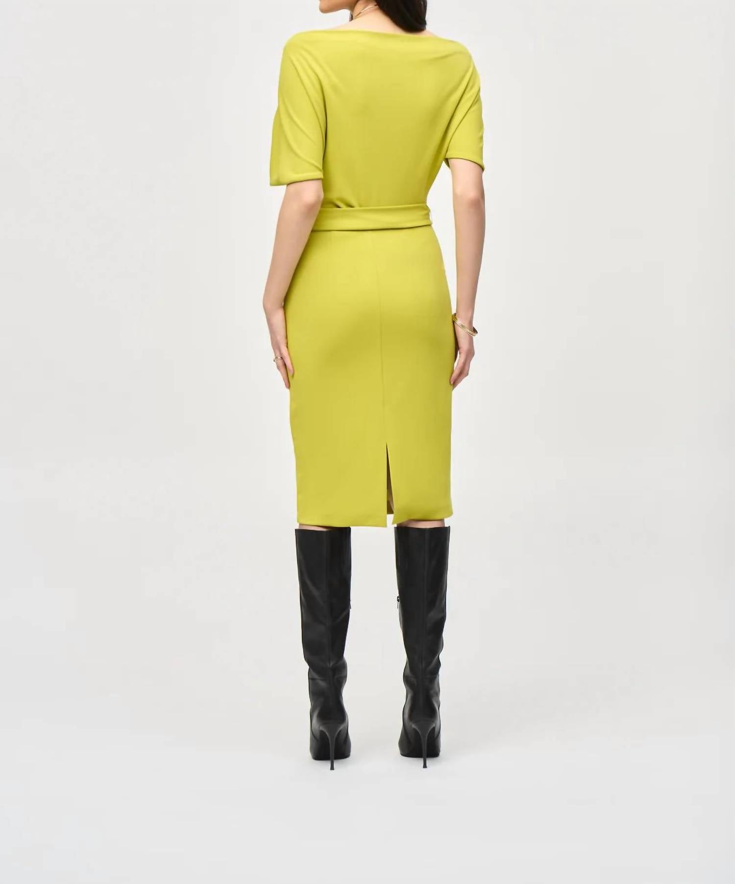Joseph Ribkoff - Scuba Crepe Midi Dress - clothing - dresses - midi