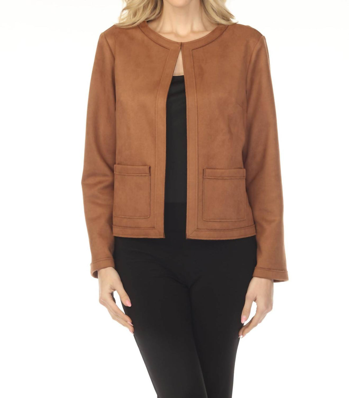 Joseph Ribkoff - Scuba Suede Long Sleeve Jacket
