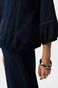 Joseph Ribkoff - Seersucker & Memory Bomber Jacket