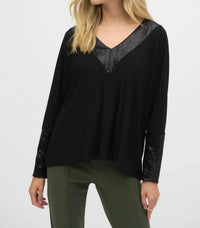 Joseph Ribkoff - Sequin Boxy Top
