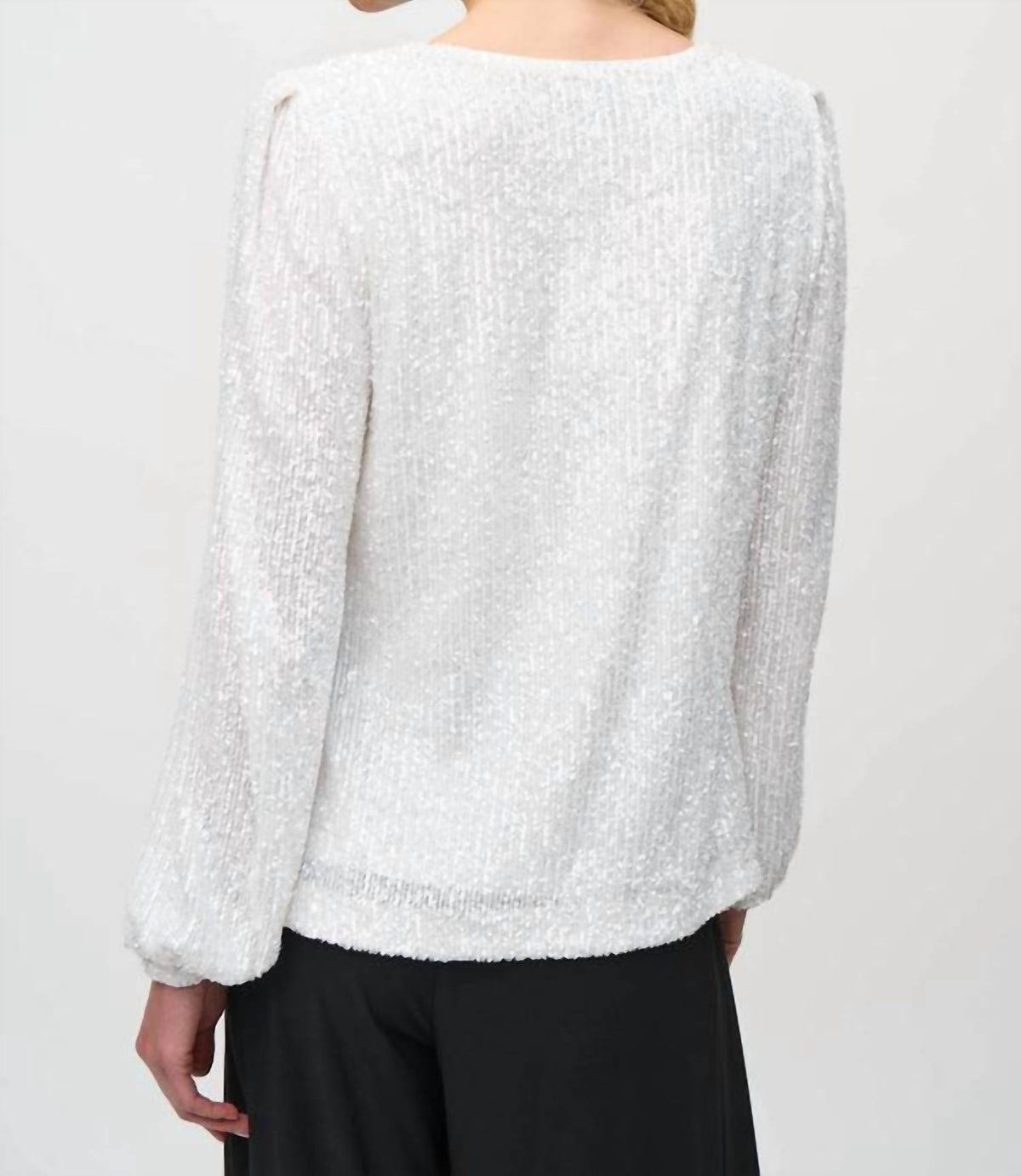 Joseph Ribkoff - Sequined Cowl Neck Top